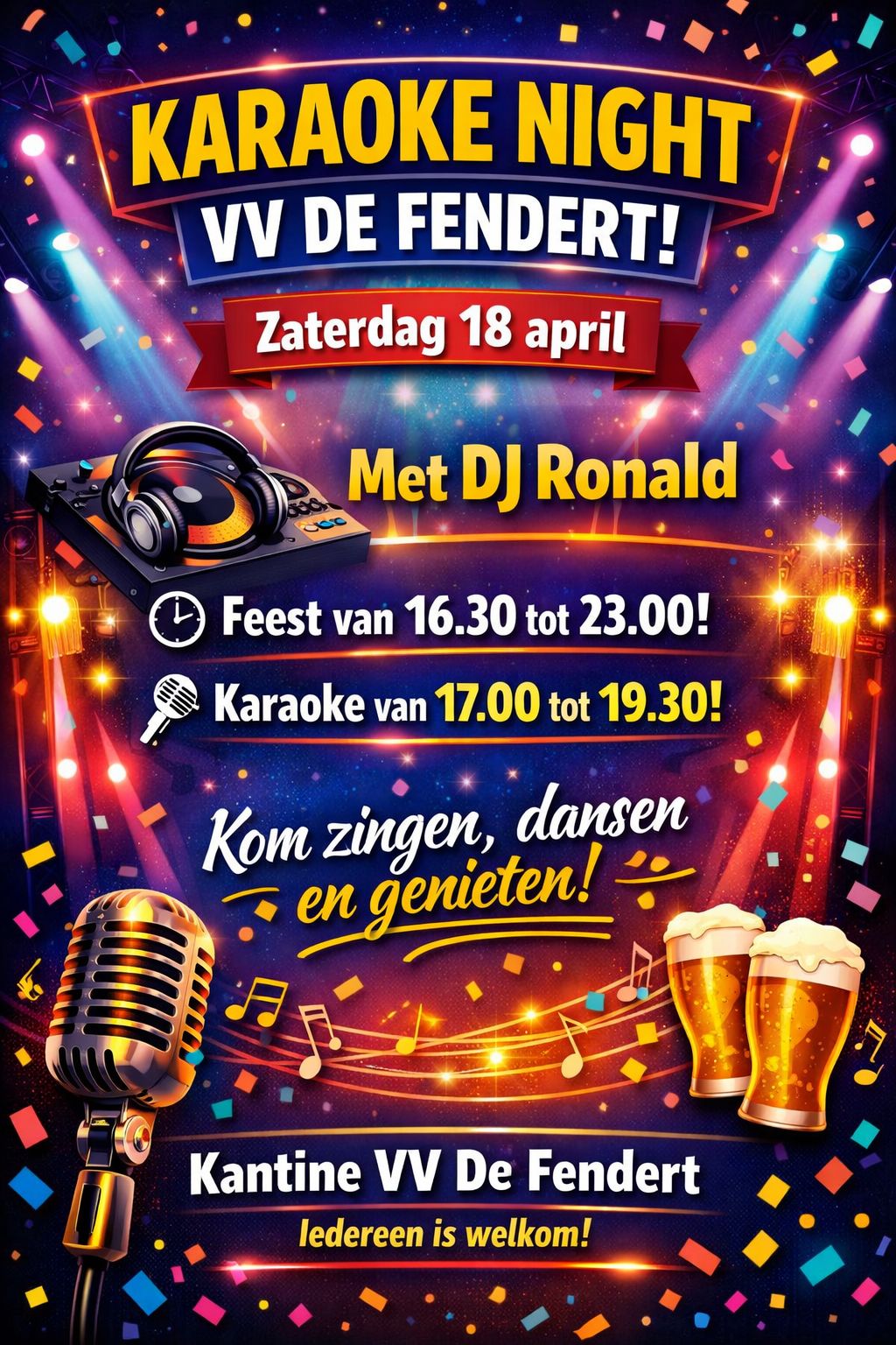 Karaoke Night - Zaterdag 18 april